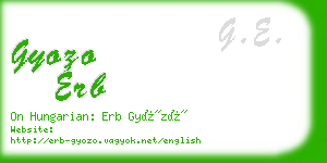 gyozo erb business card